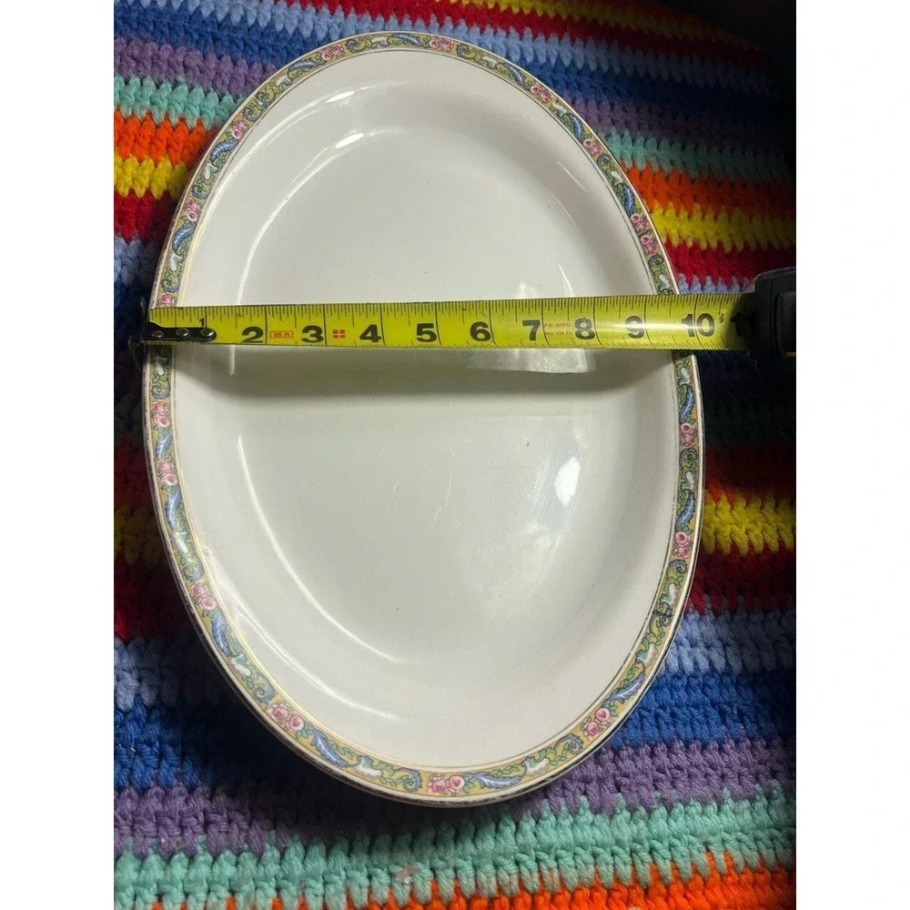 Vintage Homer Laughlin Empress Floral Pattern Oval Serving Platter